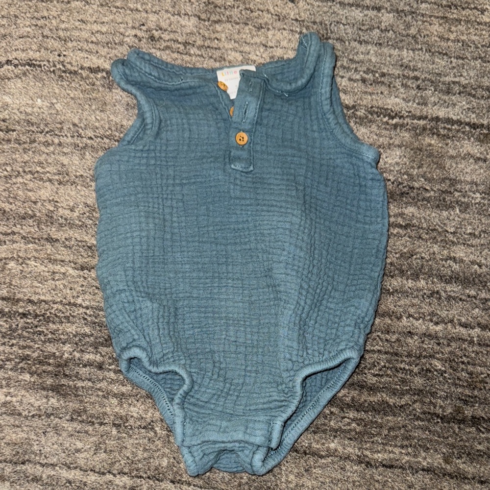 Blue Kids One Piece Bodysuit